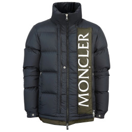 ◆당일◆24FW 마키안 MAKIAN 로고 패치 숏 다운 패딩 자켓 블랙/다크네이비 1A002 40 54A81 999