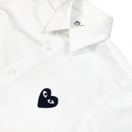 ◆당일◆26SS 블랙 하트 와펜 셔츠 화이트 AX-B004-051-2