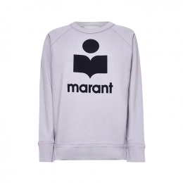 ◆당일◆26SS 밀리니 MILLYNY 벨벳 로고 맨투맨 라일락/다크네이비 SW0160FA A1M07E LCDN