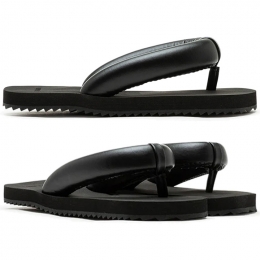 ◆당일◆25SS SUKI 패딩 스트랩 플립플랍 블랙 PF0002