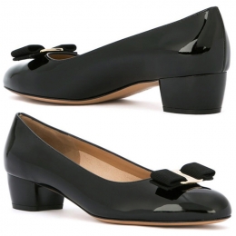 ◆당일◆바라 VARA 리본 유광 펌프스힐 블랙 0575969