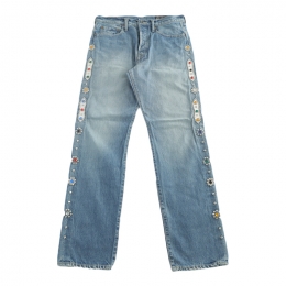 ◆당일◆25FW 14온즈 몽키시스코 잼스톤 데님 팬츠 라이트블루 EK-1174LPA PRO