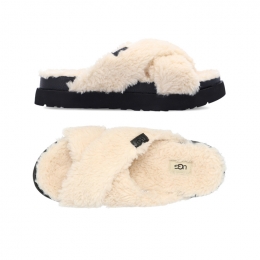 ◆당일◆25FW 퍼즈 슈가 퍼 슬리퍼 네추럴/블랙 1120860W NBLC