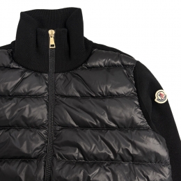 ◆당일◆25FW 로고 패치 울 믹스 경량 패딩 블랙 9B000 56 M1131 999