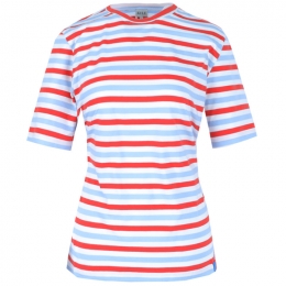 ◆당일◆23SS 모던 스트라이프 티셔츠 MS01S4 WHITE/SKY/POPPY