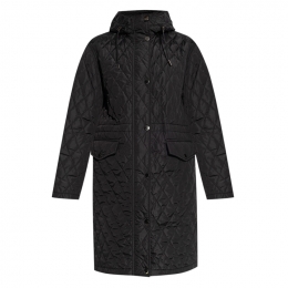 ◆당일◆25FW 힐게이트 HILLGATE 퀄팅 후드 드로우스트링 코트 블랙 8110325