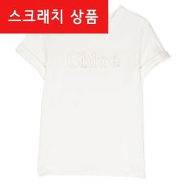 ◆스크래치◆키즈 로고 자수 티셔츠 화이트 C15E03 117