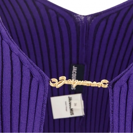 ◆당일◆24FW 골드 로고 골지 마이크로 가디건 퍼플 213KN108 2190 650