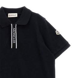 여성 로고 패치 히든 버튼 폴로 티셔츠 블랙 8A000 11 8496W 999