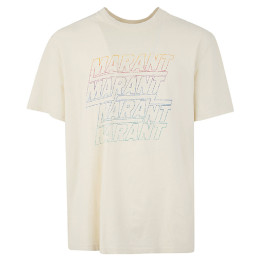 ◆당일◆24SS 휴고 HUGO 레인보우 로고 티셔츠 에크루 TS0149HA B1N09H 23EC