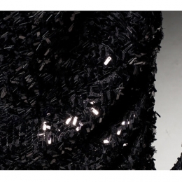 ◆11주년◆스팽글 슬림핏 실크 셔링 원피스 블랙 F6V01T FLMOQ