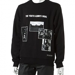 ◆10주년◆ 유스 로고 프린팅 맨투맨 블랙 LA04SWE81BK