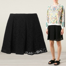 ◆11주년◆플라워 자수 레이스 스커트 블랙 1841MDD26 154158 99