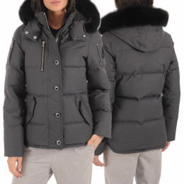 ◆당일◆18F/W 여성 쓰리쿼터 3Q 블랙 퍼 자켓 그레이 MK2229L3Q 256