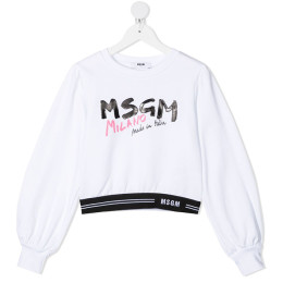 ◆키즈◆21SS 키즈 로고 프린트 크루넥 맨투맨 화이트 MS026944 001