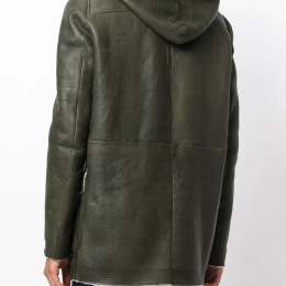 ◆10주년◆무스탕 더플 코트 카키 RU17F8788 LSHL 85