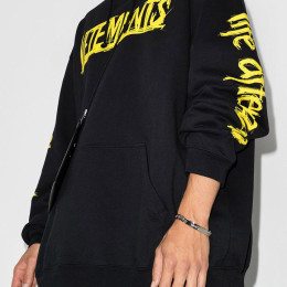 ◆바이스트로◆20FW 월드 백로고 프린팅 후드티 블랙 UAH21TR632 BLACK