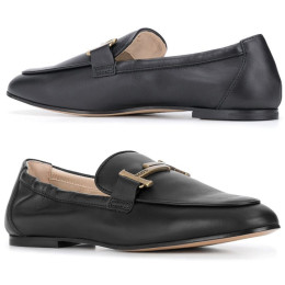 ◆바이스트로◆20FW 여성 금장 더블 T 로퍼 블랙 XXW79A0DE70 MID B999