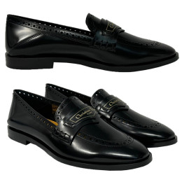 ◆당일◆24FW 로고 펀칭 보이 로퍼 블랙 KDB886VEA 900