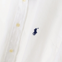 26SS 포니 자수 커스텀핏 린넨 셔츠 화이트 710966294 506