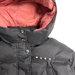 ◆키즈◆키즈 로고 후드 크롭 패딩자켓 블랙 M01538 M00LY 0M900