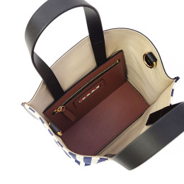 ◆당일◆24SS 로고 스트라이프 토트&크로스백 네이비브라운 SHMP0040Q7 P4171 Z2P40