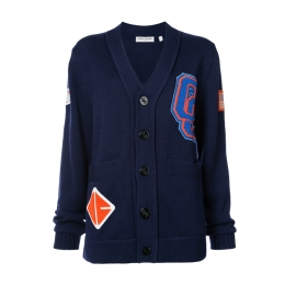 ◆11주년◆로고 패치 college 가디건 네이비 F17KBD12167 4001