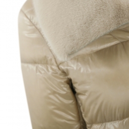 ◆당일◆25FW 나일론 울트라라이트 퍼 패딩자켓 베이지 PI001923D 12017Z 1985