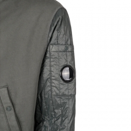 ◆당일◆25FW 렌즈 와펜 퀄팅 소매 후드집업 다크그레이 19CMSS054A 005835M 978