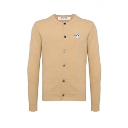 ◆당일◆25FW 화이트 하트 와펜 패치 가디건 베이지 AX-N065-051-2