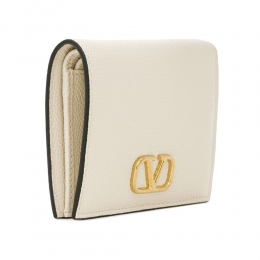 ◆당일◆25SS V 로고 시그니처 컴팩트 반지갑 아이보리 6W2P0R39 SNP I16