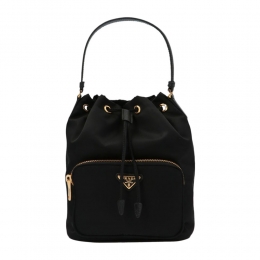 26SS 금장로고 듀엣 나일론 버킷백 블랙 1BH038 RV44 F0002