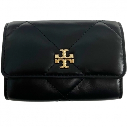 ◆당일◆25FW 키라 다이아몬드 퀄팅 플랩 카드지갑 블랙 159794 001