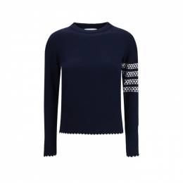 ◆당일◆26SS 사선 완장 홀리데이 헥터 크루넥 니트 네이비 FKA514A Y1029 415