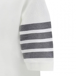 ◆당일◆26SS 사선 숏 슬리브 클래식 폴로 티셔츠 화이트 FJP052G 07976 100