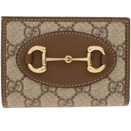 ◆당일◆25SS 금장 홀스빗 1955 코인 반지갑 베이지 726846 92TCG 8563