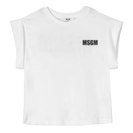 ◆키즈◆25SS 키즈 탑 로고 티셔츠 화이트 S5MSJGTH083 001