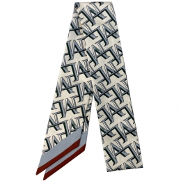 ◆당일◆24FW 로고 트윌리 스키니 스카프 에크루/포플린블루 VS4771 990 H703