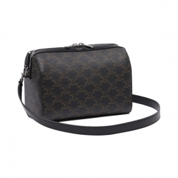 ◆당일◆25FW 트리오페 캔버스 미니 크로스바디 보스턴백 블랙 120502 FQM 38SI