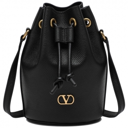 ◆당일◆25SS 시그니처 금장 V로고 버킷백 블랙 6W2P0AJ2 SNP 0NO