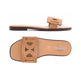 ◆당일◆25FW 아웃 스티칭 체인 스트랩 샌들 카멜 XXW05G0EM10 RNL C811