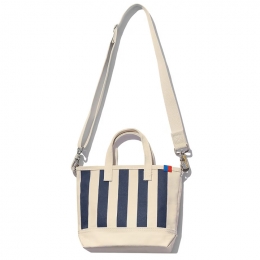 ◆당일◆22FW 올오버 스트라이프 토트&숄더백 네이비/캔버스 BG36S4 NAVY/CANVAS