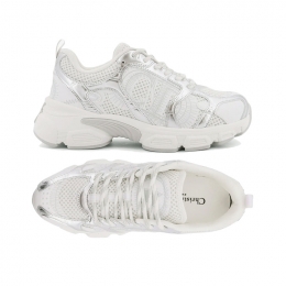 ◆당일◆25FW 디올 크로노 스니커즈 화이트/실버 KCK473TXX 46W
