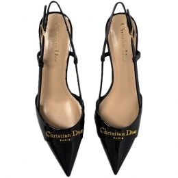 ◆당일◆25FW 카프스킨 슬링백 펌프 힐 블랙 KCV336VNI 900