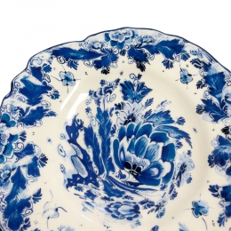 ◆당일◆클래식 델프 로즈 디저트 플레이트 21CM 블루/화이트 11235