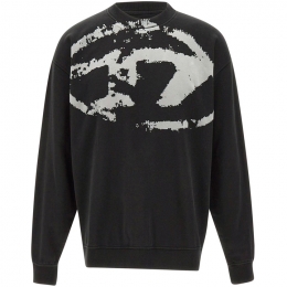 ◆당일◆25SS S-BOXT-N5 벨벳 로고 맨투맨 블랙 A13051 0DQAK 9XX