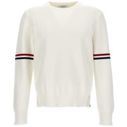 ◆당일◆24SS 밀라노 스트라이프 슬리브 니트 화이트 MKA326A Y3001 100
