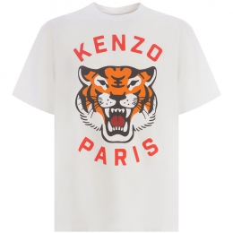 ◆당일◆24SS 럭키 타이거 로고 프린팅 티셔츠 화이트 8TS006 4SG 02