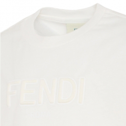 ◆키즈◆여성 엠보 로고 반팔 티셔츠 화이트 JUI202 7AJ F0TU9