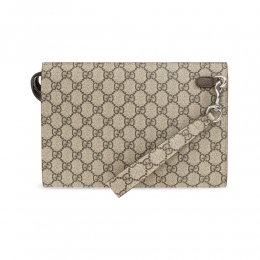 26SS GG 슈프림 스몰 클러치백 베이지/브라운 768255 FACQC 9773